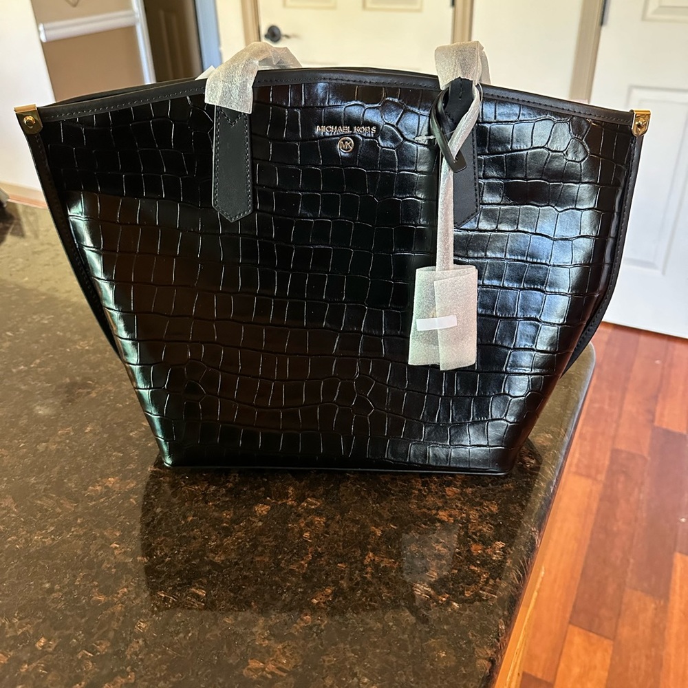 Michael Kors Jane Croc Leather tote